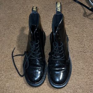Doc Martens black with sparkles all over